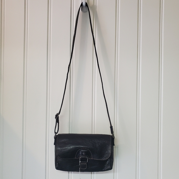 Black Leather Crossbody Purse 👛 - Picture 2 of 16